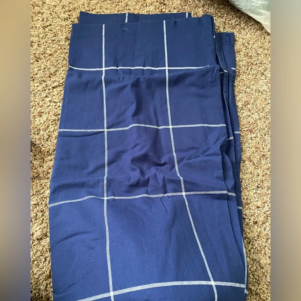 5/$20! Blue Shower Curtain with Hooks - Picture 1 of 3